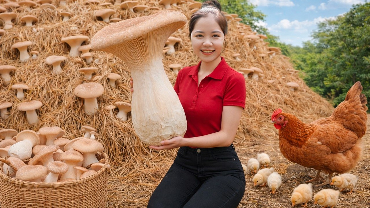 Harvesting 1000+KG of Organic Straw Mushrooms – Traditional Rural Farming
