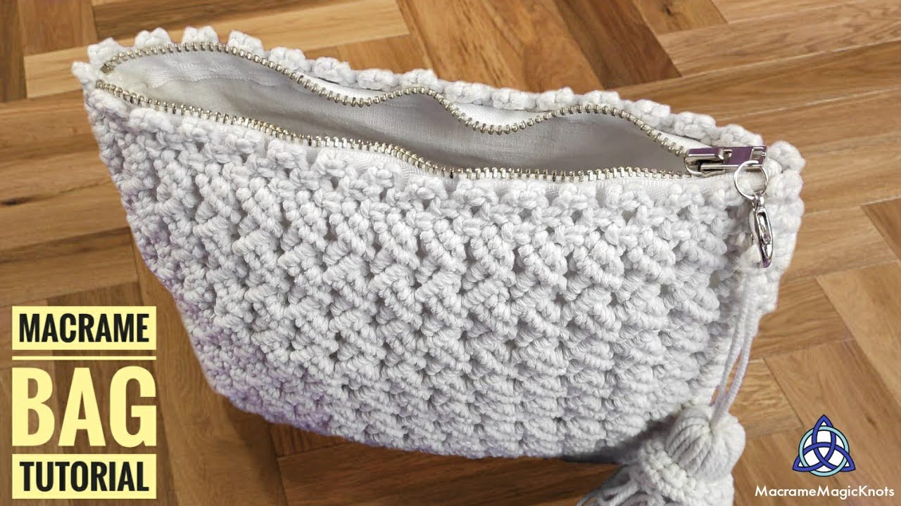 DIY Macrame Bag With Zipper | Macrame Wallet for Girls