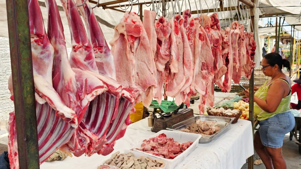 FEIRA LIVRE DO SÃO JOÃO DA ESCÓCIA COM MUITA CARNE