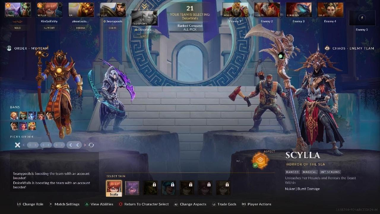 SMITE 2 Rank SCYLLA SUPPORT