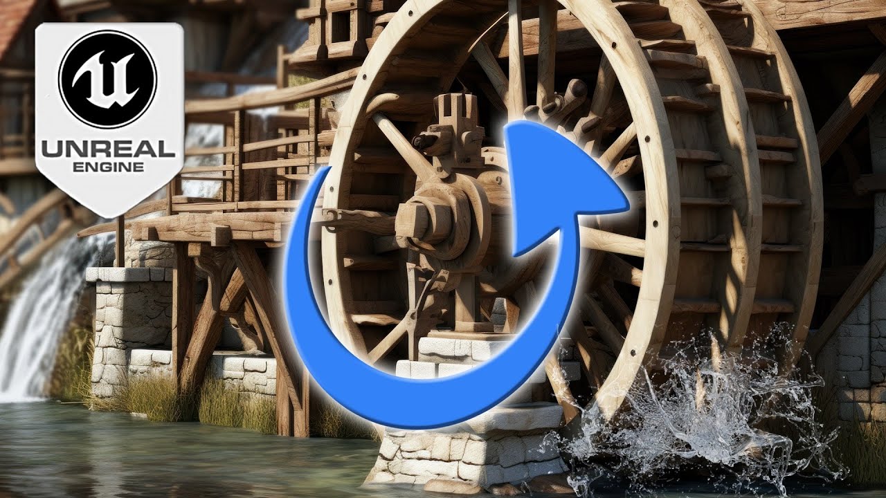 Unreal Engine 5 - Waterwheel Motion in 3D Environments