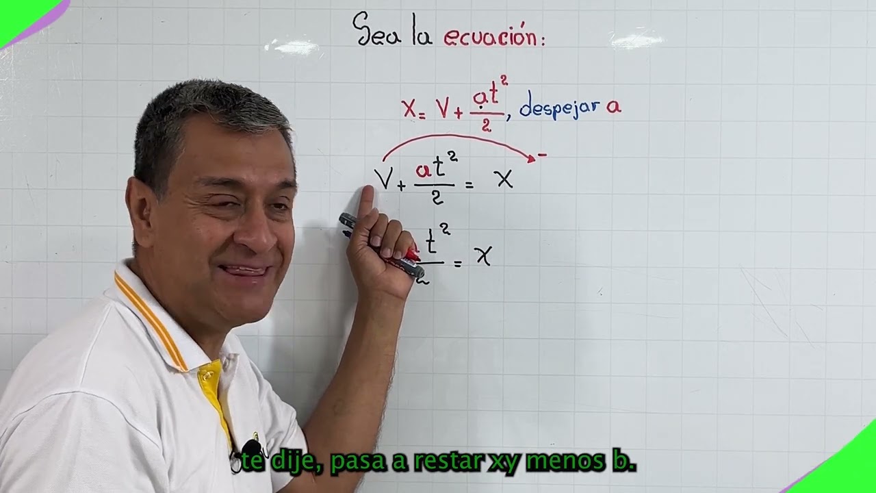 Despeje de ecuaciones.