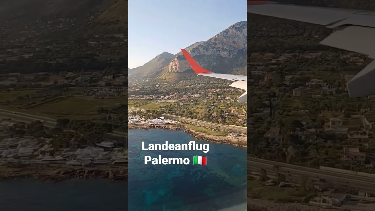 landeanflug Palermo Airport #shortsvideo #asmrsounds #palermo #italy #urlaub
