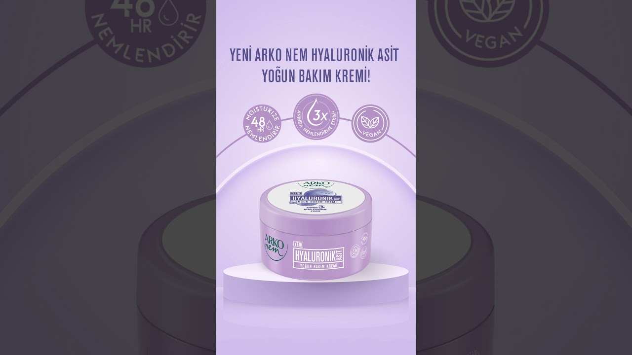 Yeni Arko Nem Hyaluronik Asit Yoğun Bakım Kremi 💜