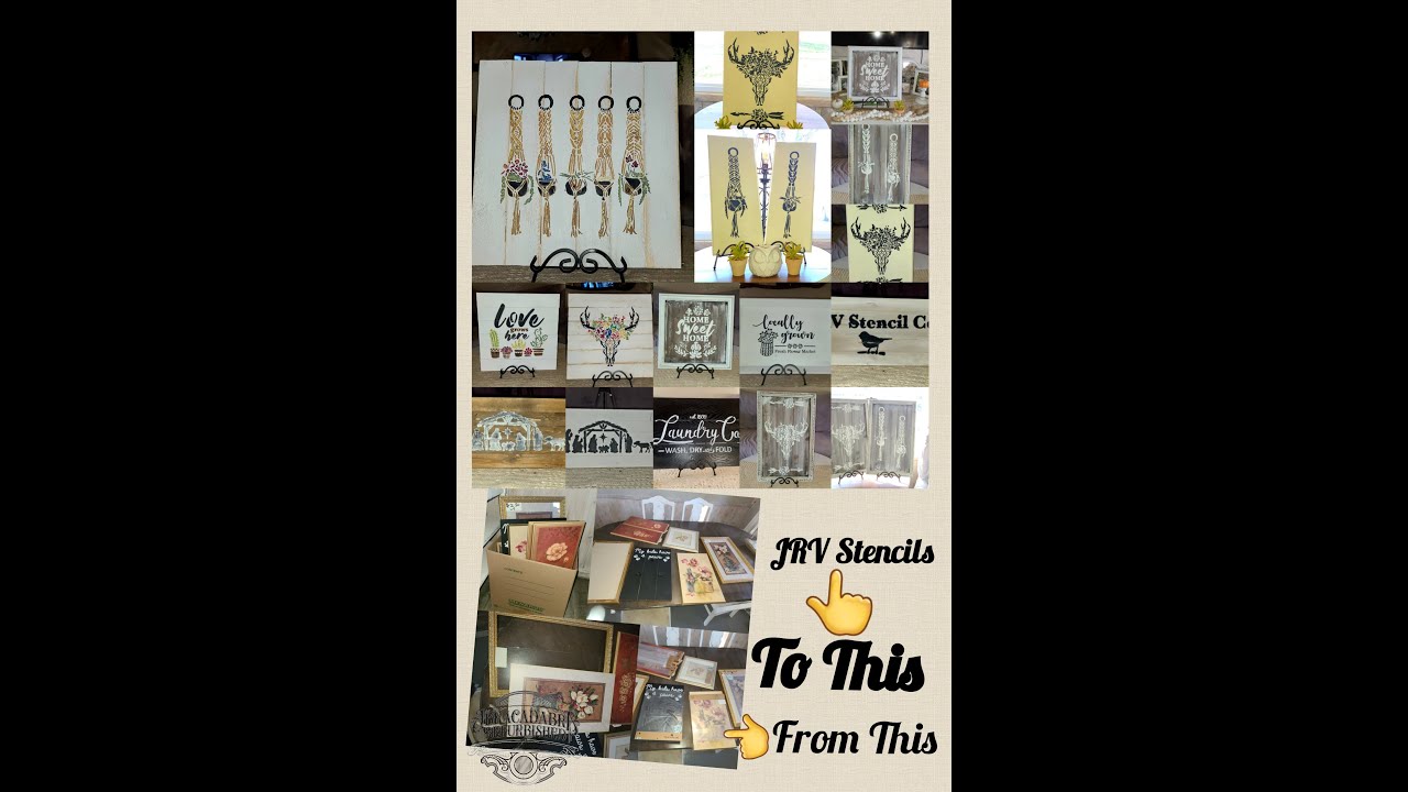 How To Use JRV Stencils | Hanging Plant Stencil | Skull Stencil | Love Grows Here Stencil