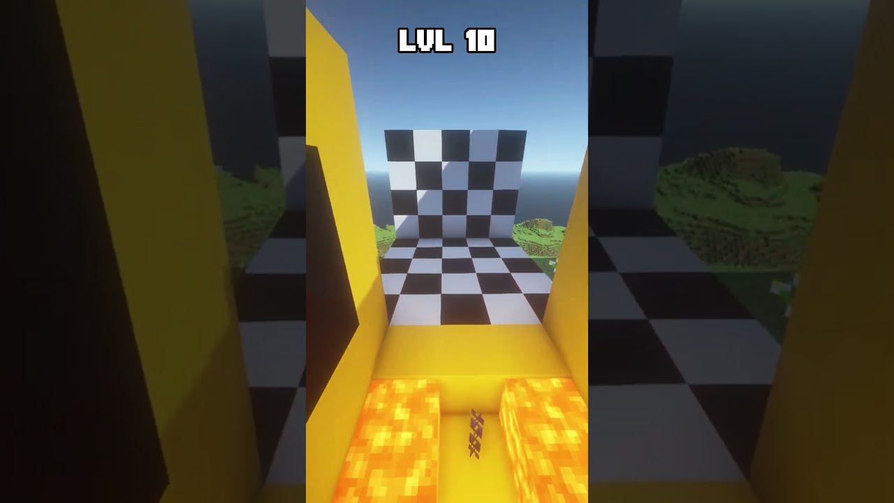 Minecraft Skill Test LVL 1 vs LVL 10 vs LVL 50 vs LVL 100 | Pt 2 #shorts