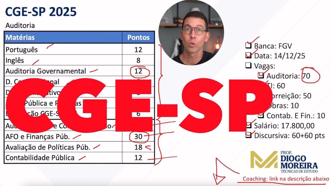 Concurso CGE-SP 2025: Análise do edital e dicas de estudo