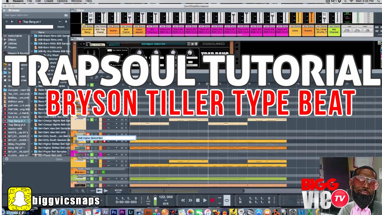 TRAPSOUL Tutorial IN PROPELLERHEAD REASON 9 | BRYSON TILLER TYPE BEAT