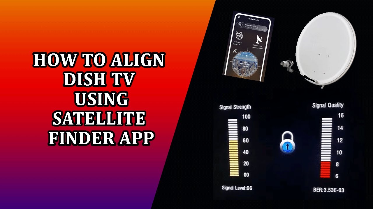 Demo how to align your Dish TV antenna using satellite finder app