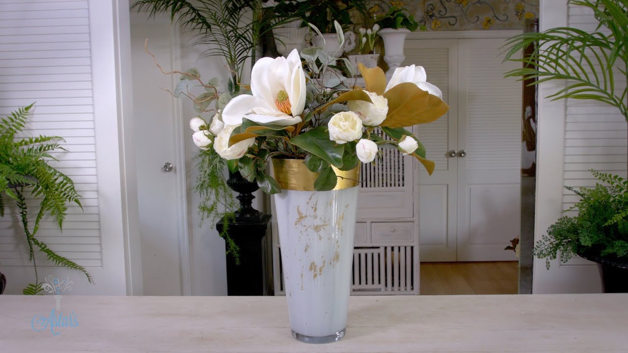 Floral Display of Magnolia, Roses and Blue Gum