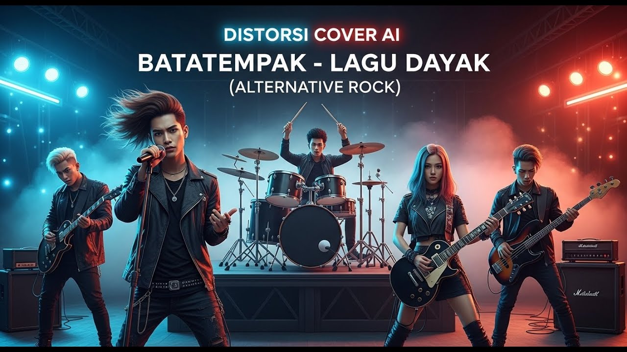 BATATEMPAK – LAGU DAYAK (Versi Rock AI) ⚡ GUNCANGKAN NUSANTARA!