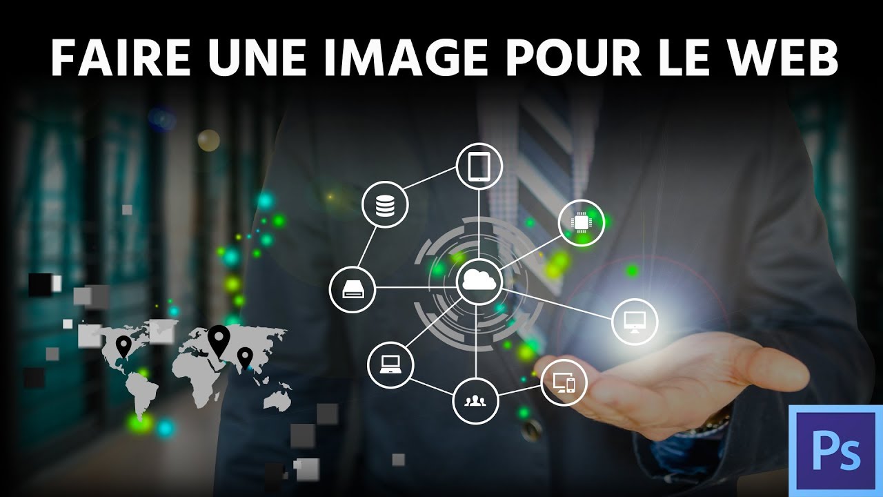 Faire une image pour le web avec des icônes et des photos (Photoshop)