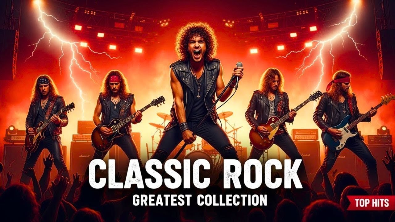 Best of Classic Rock Songs 70s 80s 90s 🔥 Bon Jovi, Guns N' Roses,  Queen, Scorpions, Aerosmith, AC