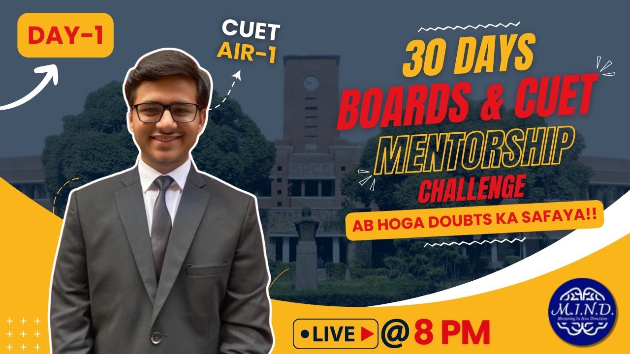 Cracking Boards Exams and CUET 2024! 30 Day Challenge- Day 1 | By Ayushmaan Bhatra and Kinjal Jaiman