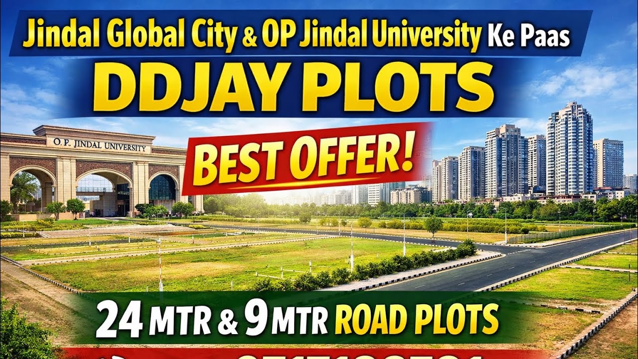 Jindal Global City Ke Paas DDJAY Plots | 24 Mtr & 9 Mtr Road | Best Offer Sonipat #plots #ddjay 