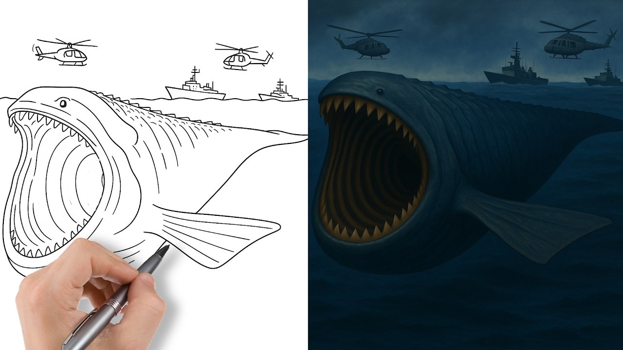 How to draw Giant Bloop - step by step
