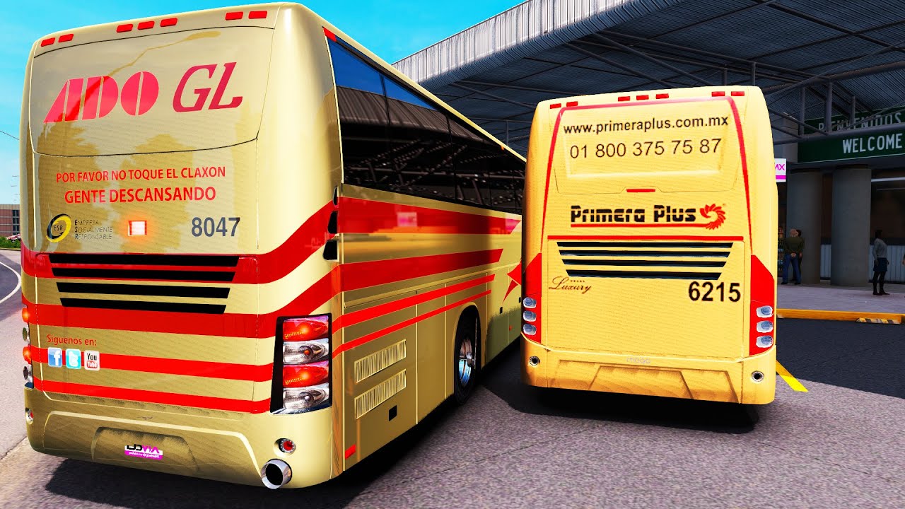 Autobús ADO GL Volvo 9700TX A Terminal de Autobuses de Querétaro! Aeropuerto de Querétaro, México