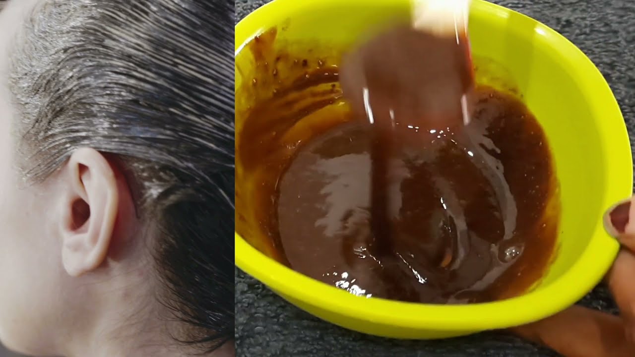WHITE  HAIR  TO BLACK HAIR  NATURALLY  WITH EGG COFFEE PERMANENTELY