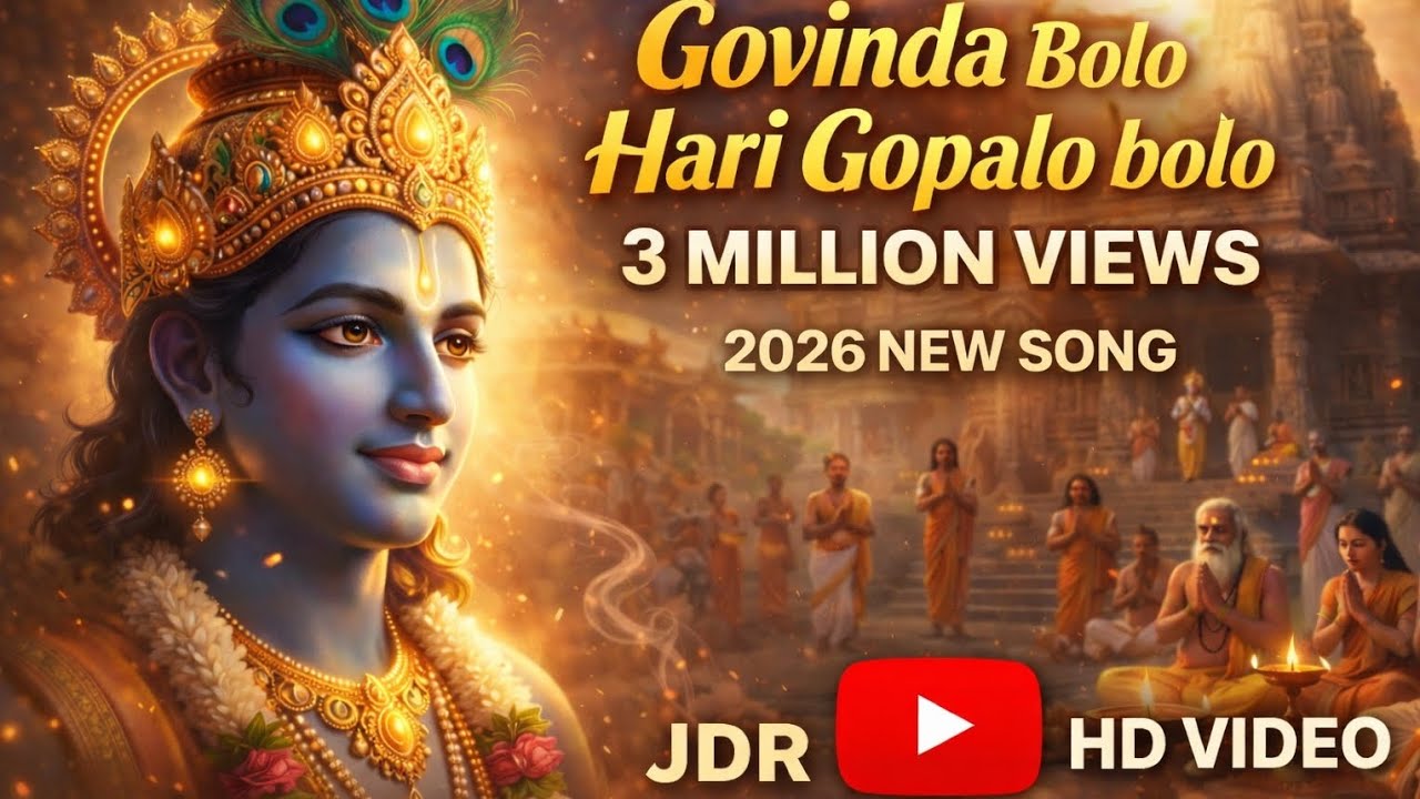 Govinda Bolo Hari Gopalo Bolo 🔥 | 2026 New Viral Krishna Bhajan | 3 Million Views | JDR | HD Video