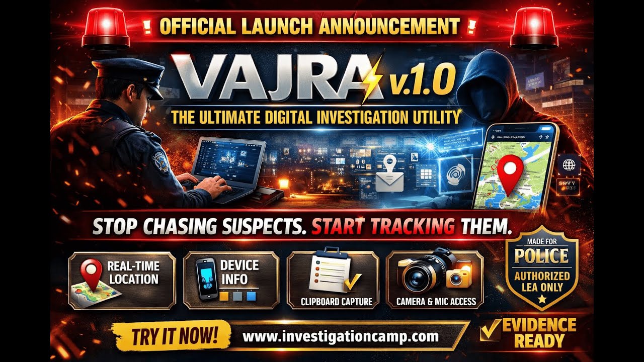 Vajra | Advance IP Grabber by Investigation Camp | The Power Of Investigation