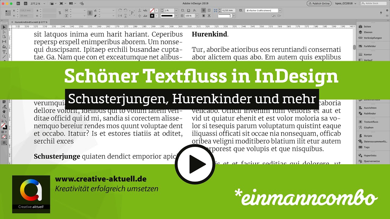 Schöner Texfluss mit InDesign