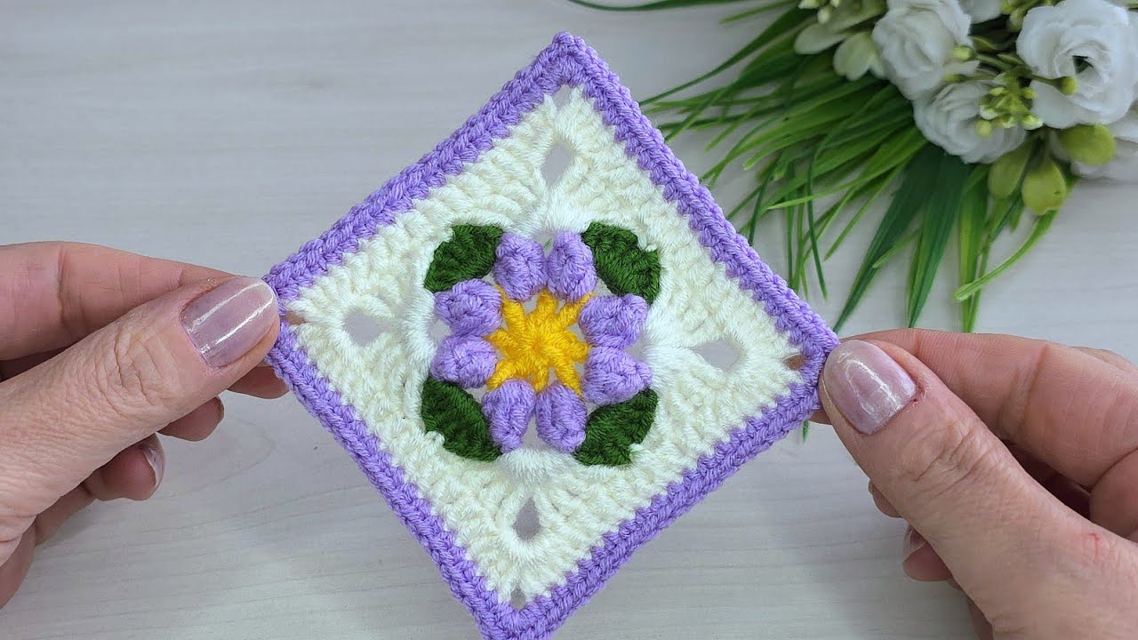 Gorgeous Easy Crochet Blanket Motif Pattern💜