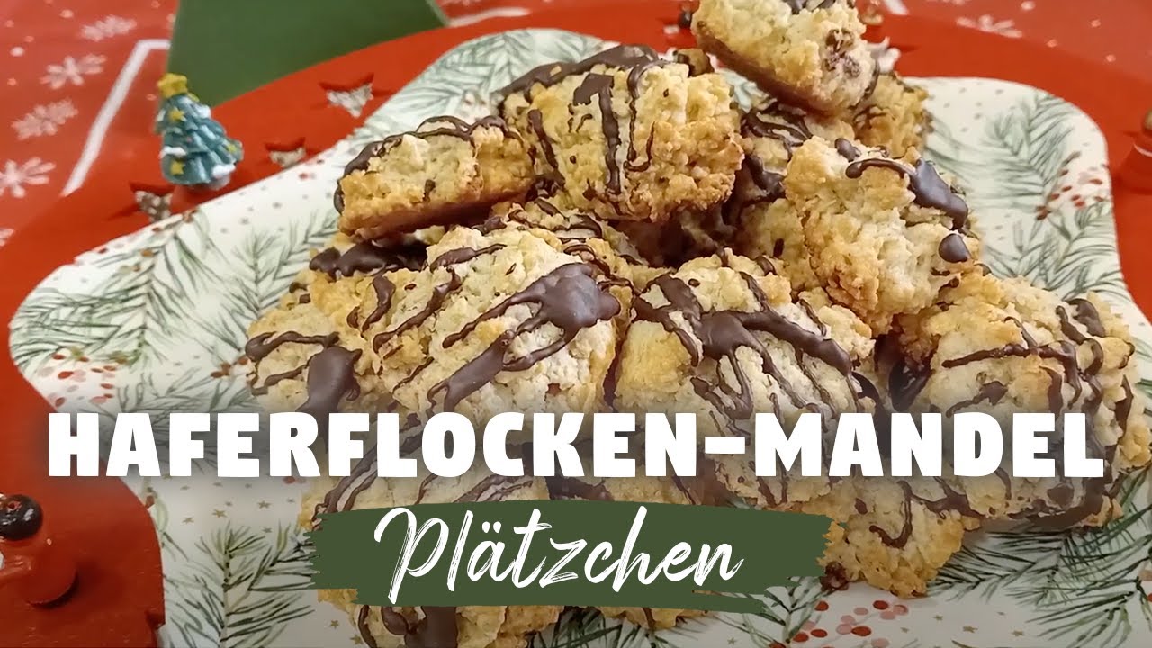 Haferflocken Mandel Plätzchen | Rezept für einfaches Weihnachtsgebäck