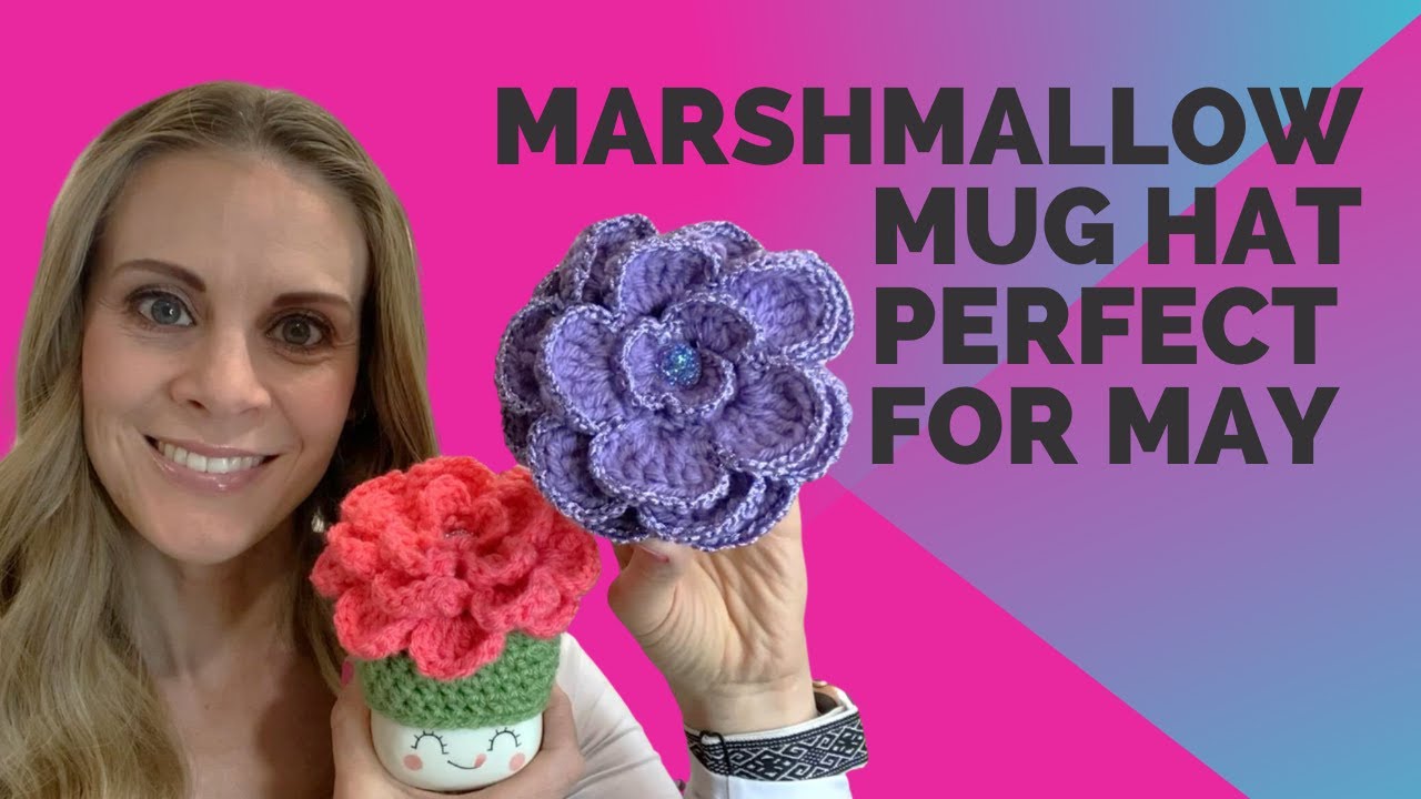 🌸 Easy Crochet Flower Mug Hats for Mother's Day | Marshmallow Mug Hat Pattern + Tutorial 🌸