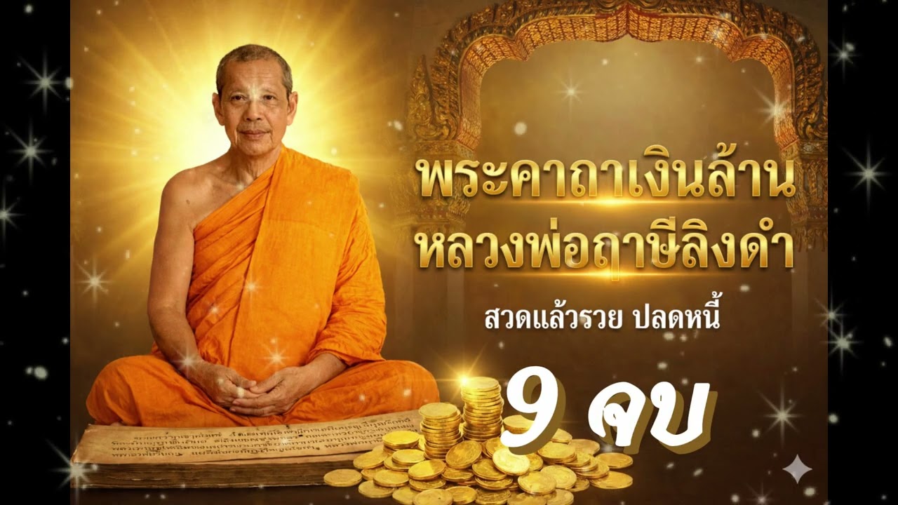 สวดด่วน! คาถาเงินล้าน 9 จบ หลวงพ่อฤาษีลิงดำ | เปิดทางรวย ปลดหนี้ เร่งโชคลาภทันใจ