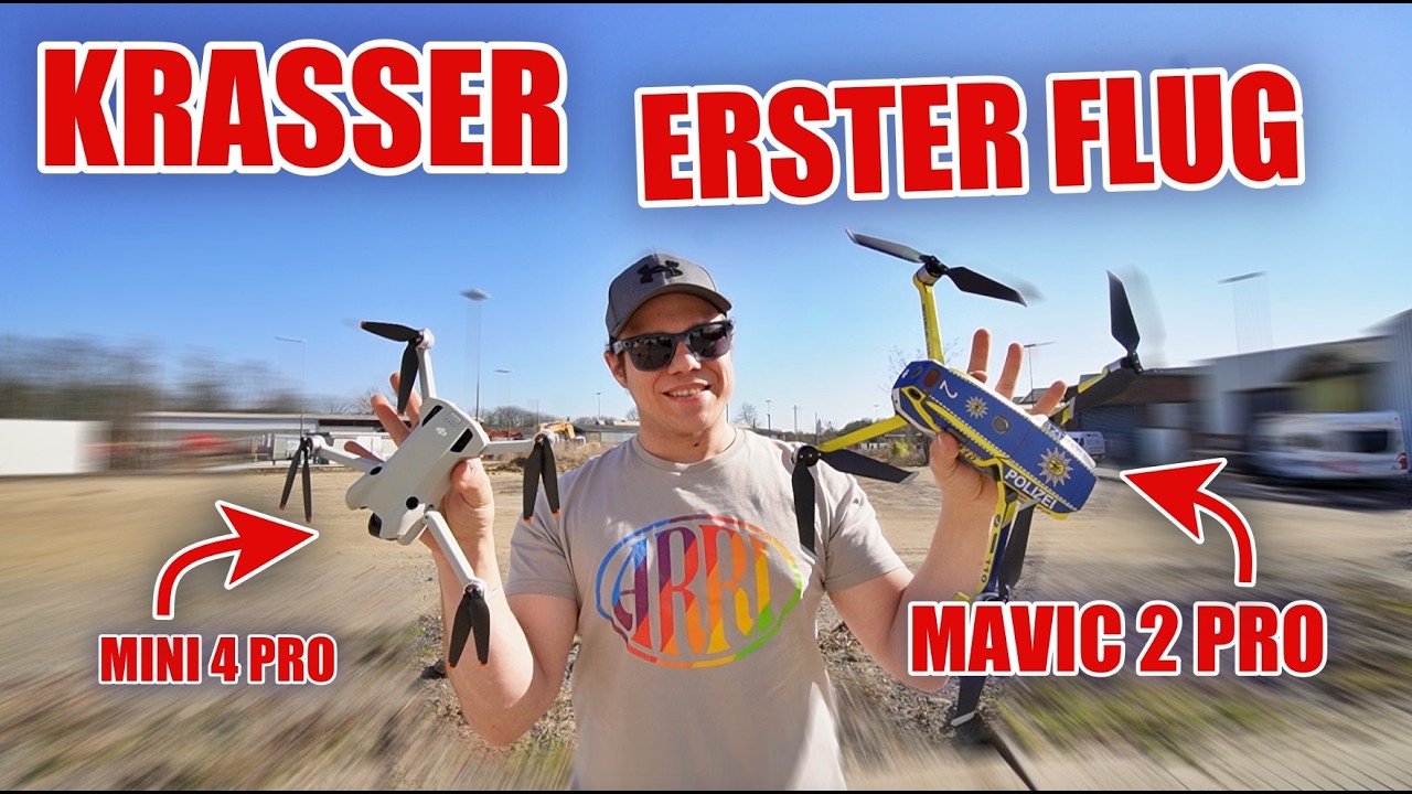MEGAAA !🤩 Erste mal DROHNE fliegen 😇 - DJI Mini 4 PRO vs. Mavic2 Pro | ItsMarvin