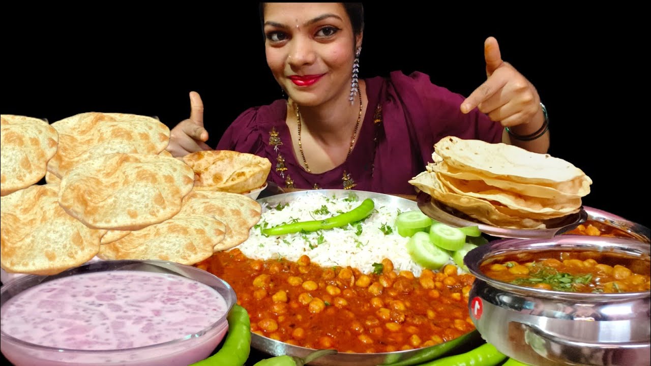 😋Today Eating Chole Masala🔥, Basmati Jira Rice, Puri, papad, and 🍉🧃Watermelon Milk Juice 