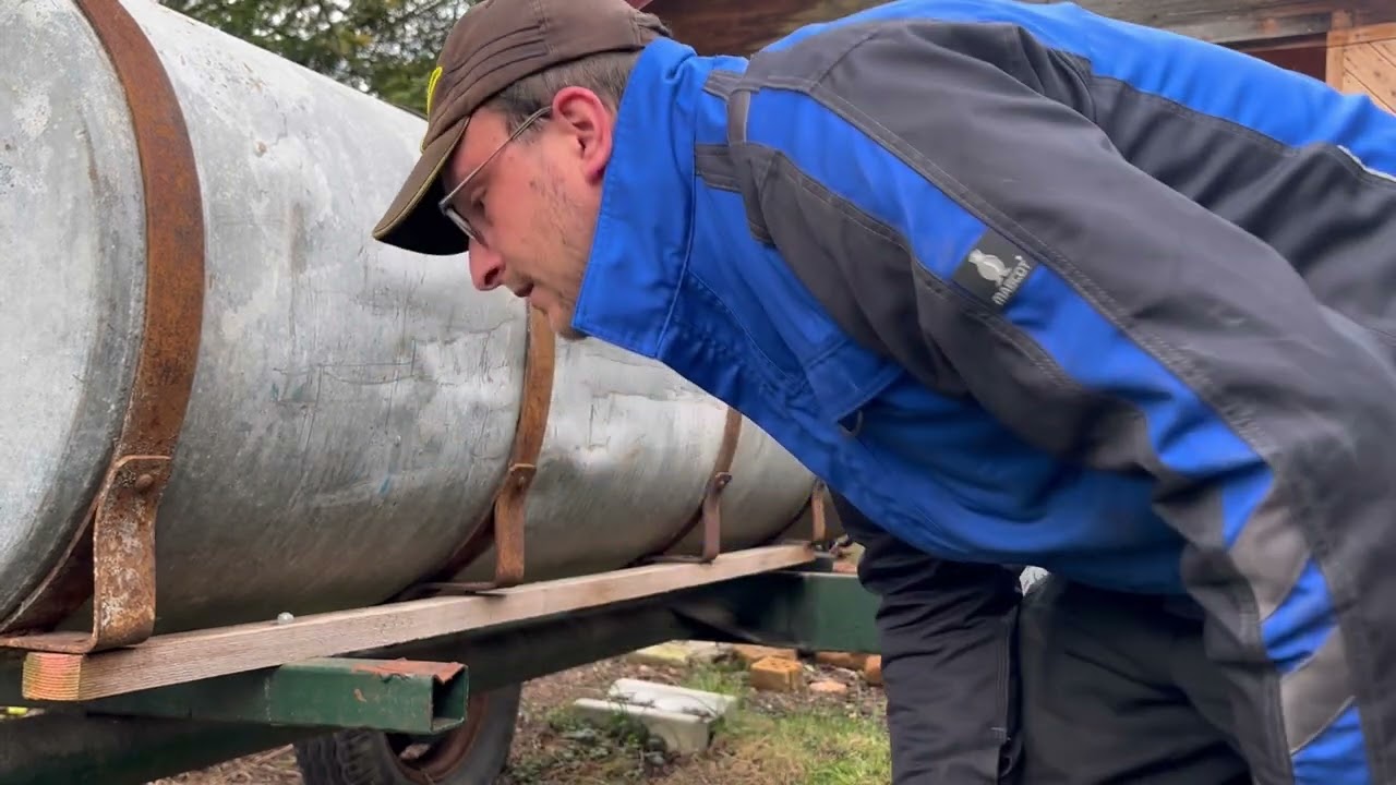 Mauser Stahl Jauchefass restaurieren Teil 1