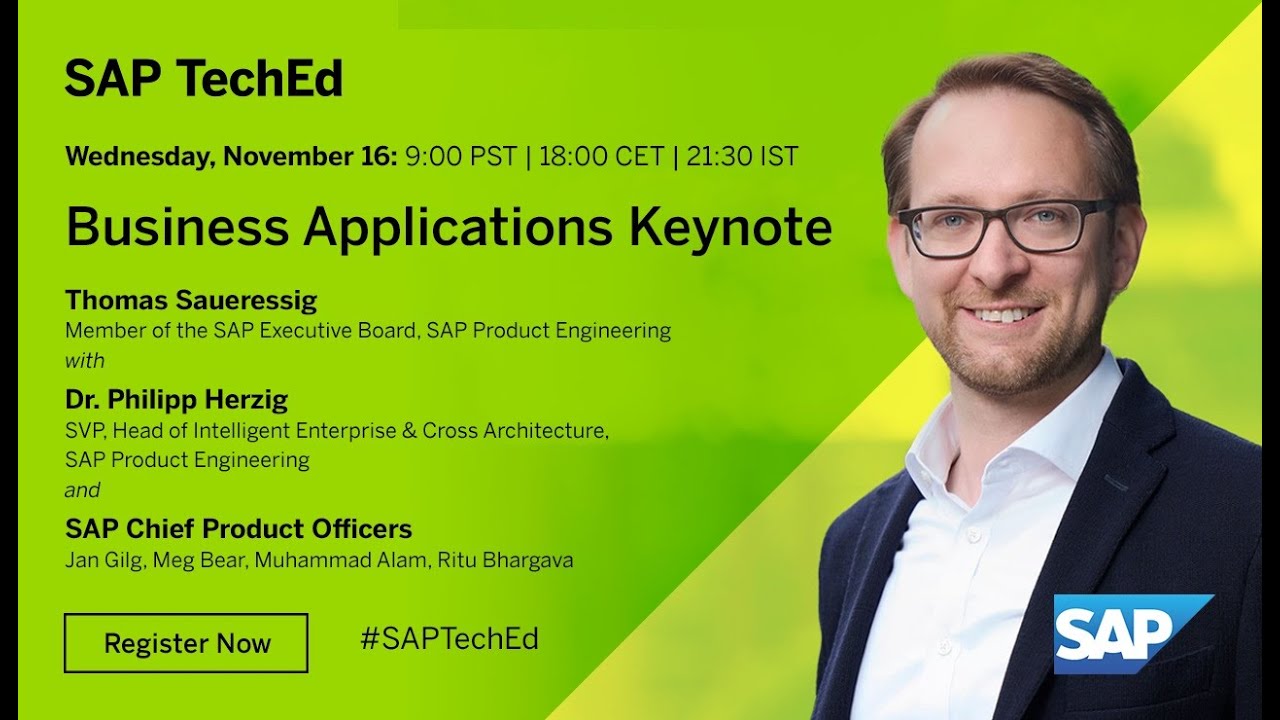 SAP TechEd in 2022: Business Applications Keynote