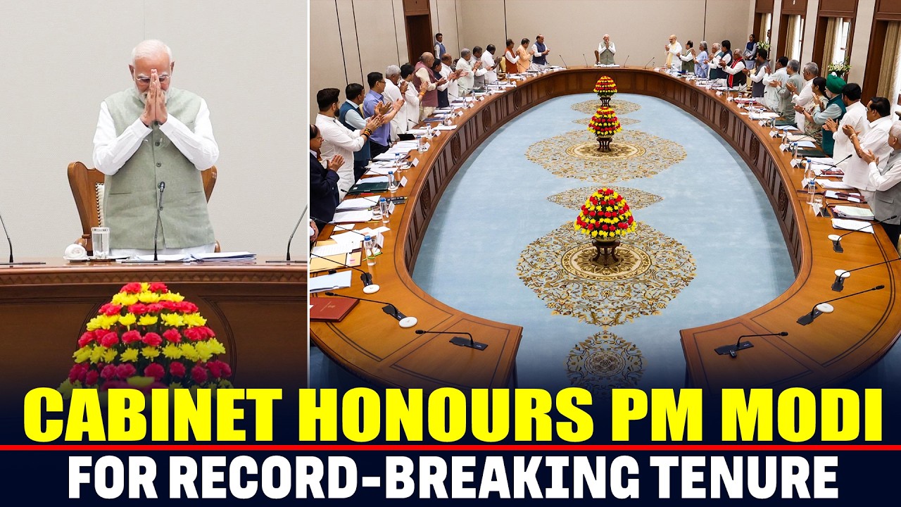 Breaking News: Cabinet Applauds PM Modi on Becoming Longest-Serving Elected PM in Consecutive Terms