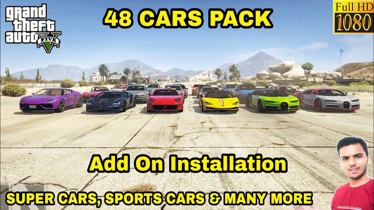 GTA 5 : HOW TO INSTALL 48 CARS ADD ON PACK MOD🔥🔥🔥