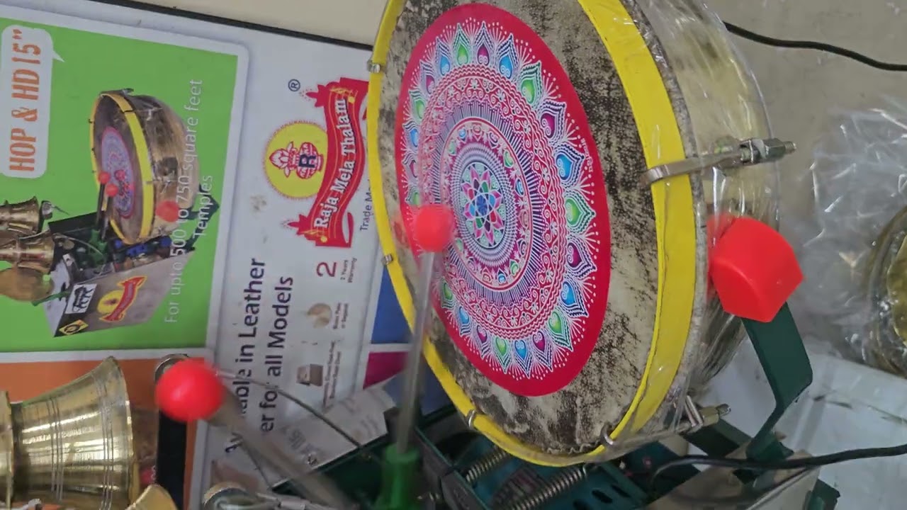 Raja mela thalam used for temple purpose on haarathi time #brass #melam #musically #temple