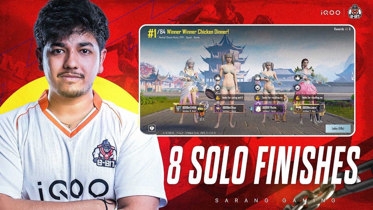 SOLO 8 FINISHES | TEAM 8Bit | BGMI HIGHLIGHTS🔥