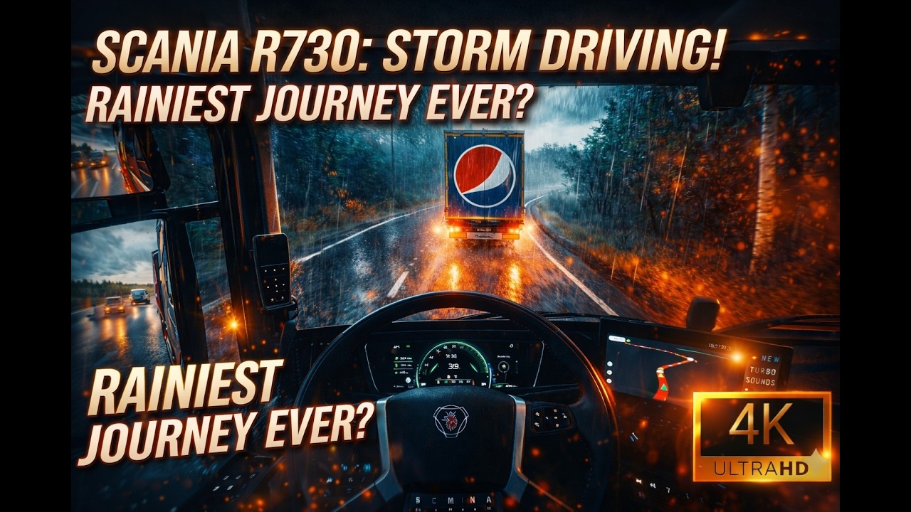 I MASTERED DRIVING TRUCK IN STORM | Rainiest Journey Ever?! 🌧️ 4K Ultra HD Gameplay