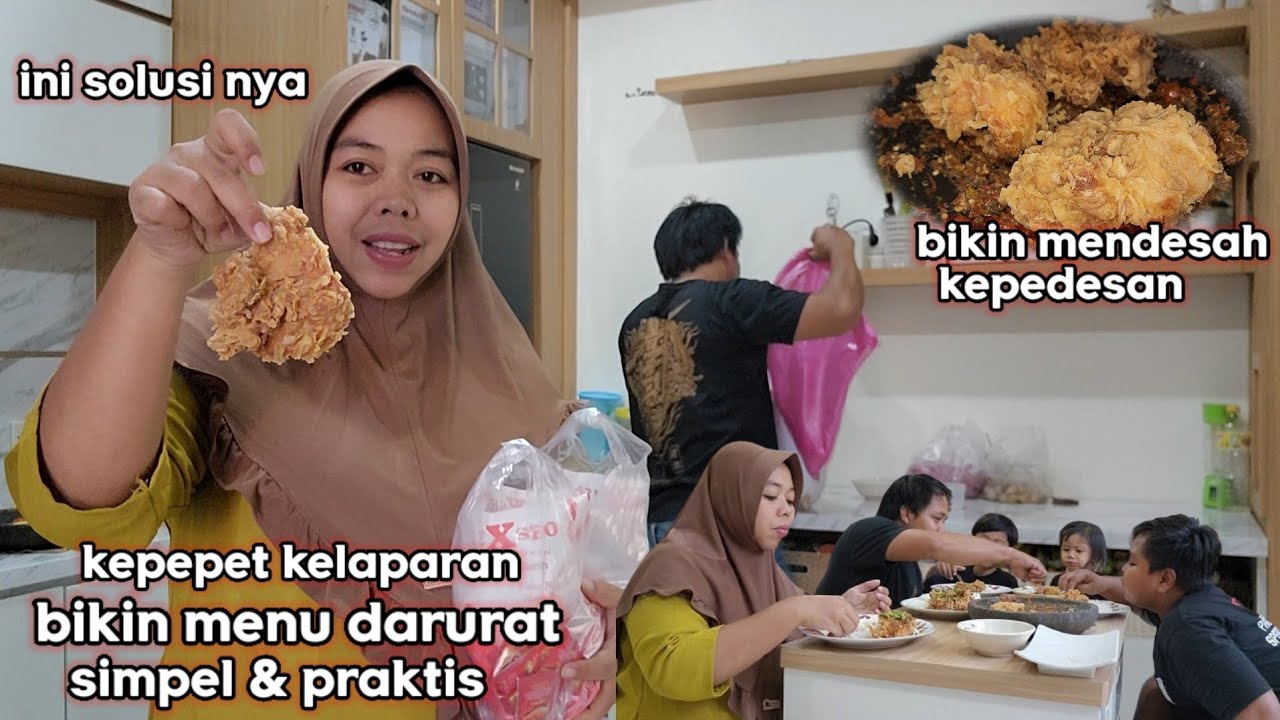 menu kepepet sudah lapar ..!! ayam geprek pedes ugal-ugalan