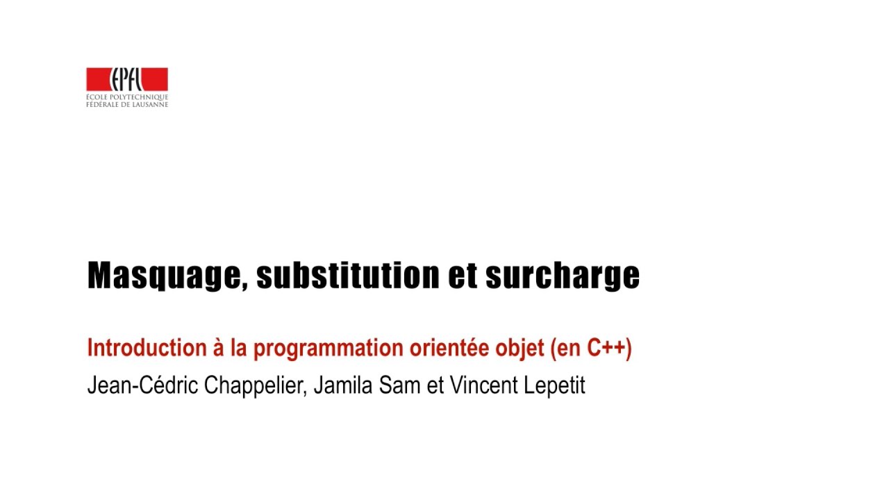 Masquage, substitution et surcharge