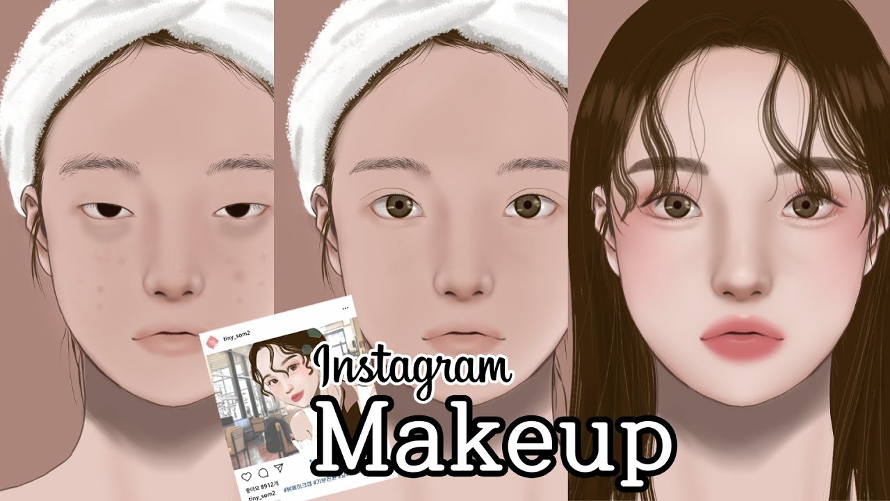[ASMR] 인스타그램 데일리 메이크업 애니메이션 / Instagram daily Makeup Animation