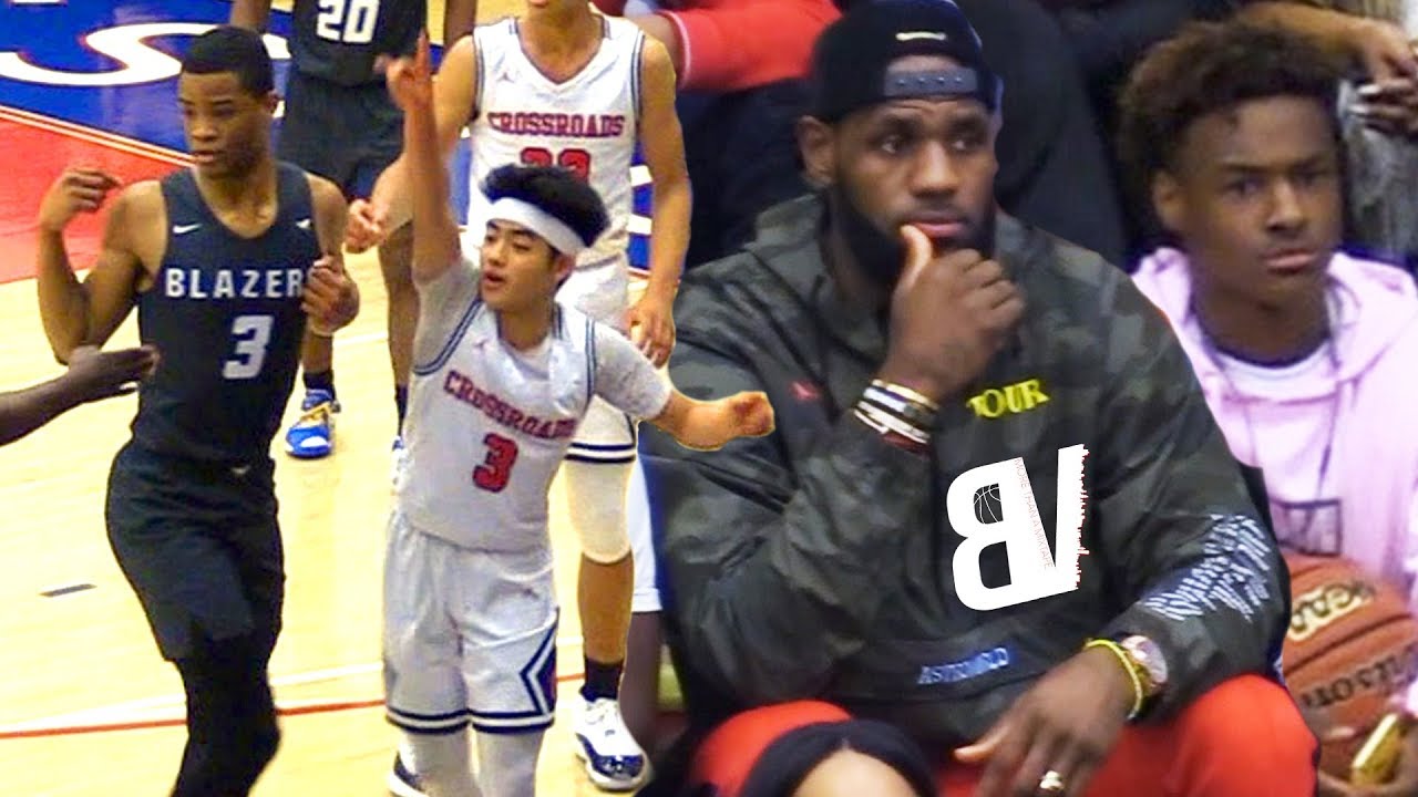 Sierra Canyon VS Crossroads With BRONNY & LEBRON WATCHING! Yuuki VS #1 TEAM IN CALIFORNIA!