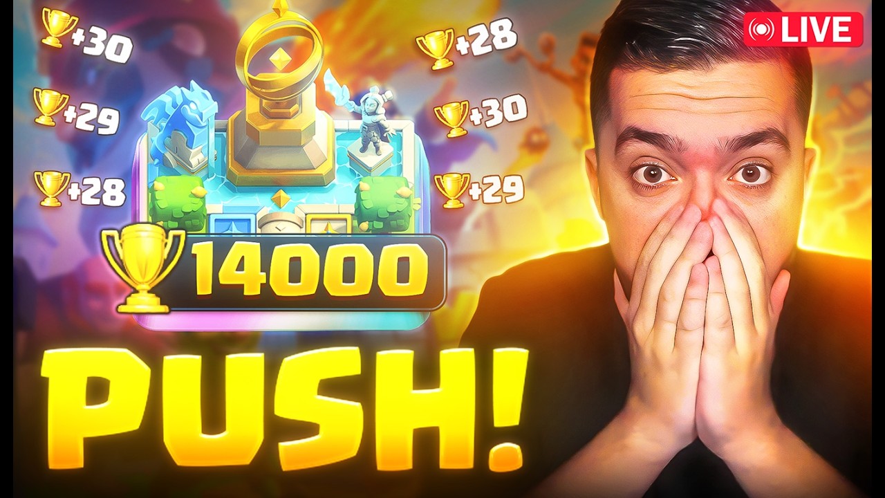 PUSHZADA PARA 14000 e TOP GLOBAL! TALVEZ GD - clash royale ao vivo