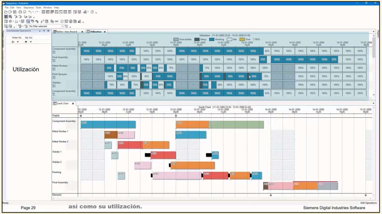 Reprogramación de tu producción con OPCENTER de Siemens