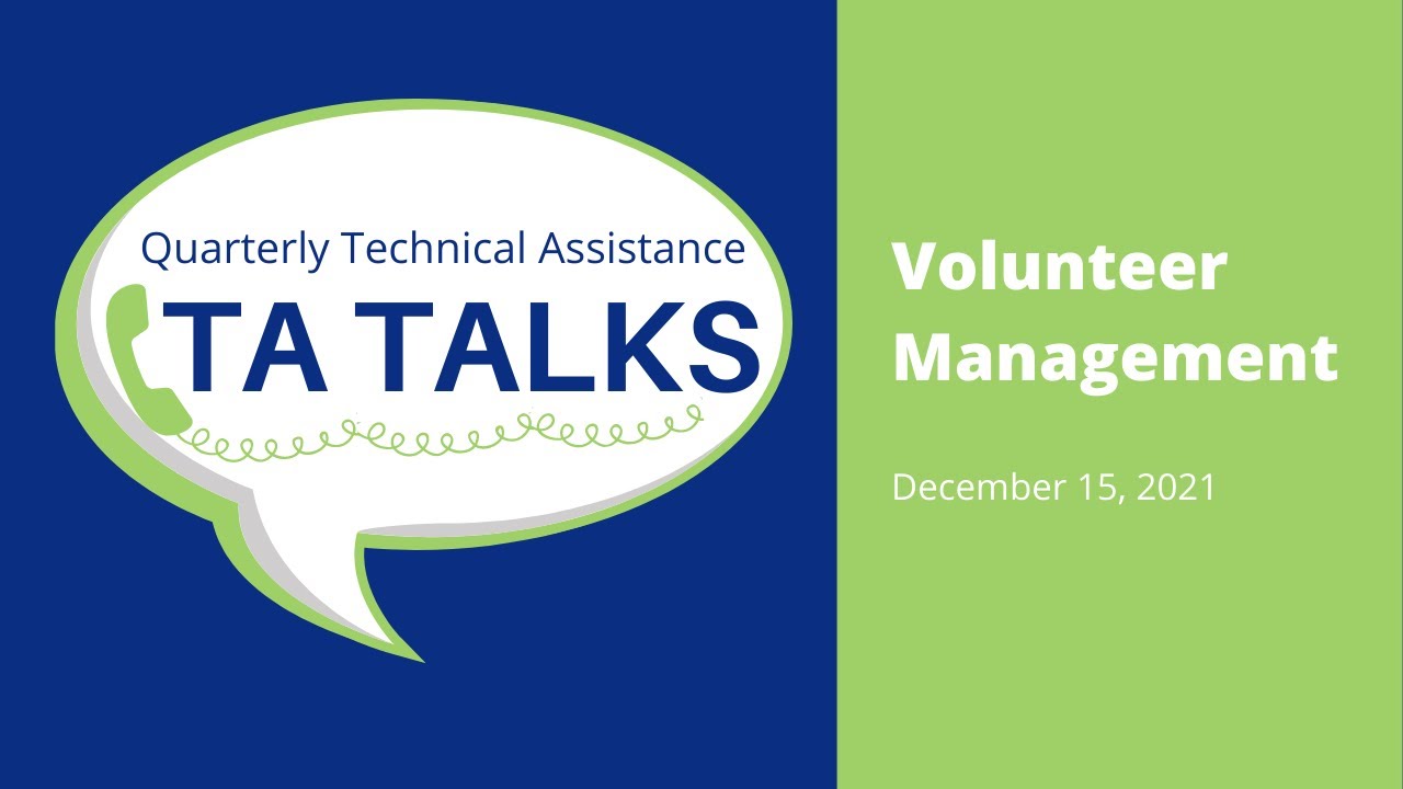 TA Talk - Volunteer Management
