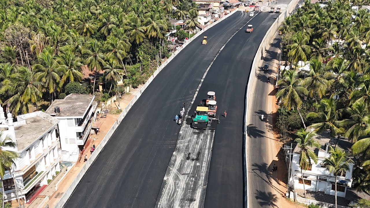 NH66 KASARAGOD/മൊഗ്രാലിൽ ടാറിങ് പ്രവർത്തികൾ ആരംഭിച്ചു