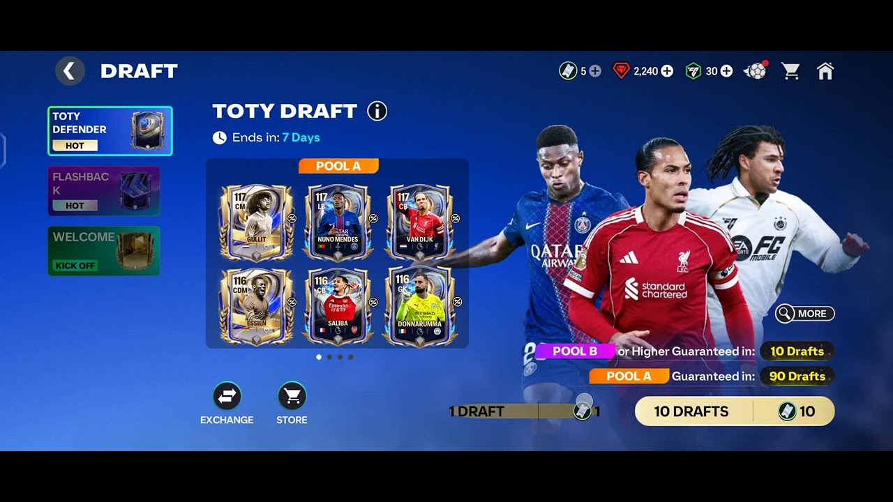 FC Mobile Toty Draft