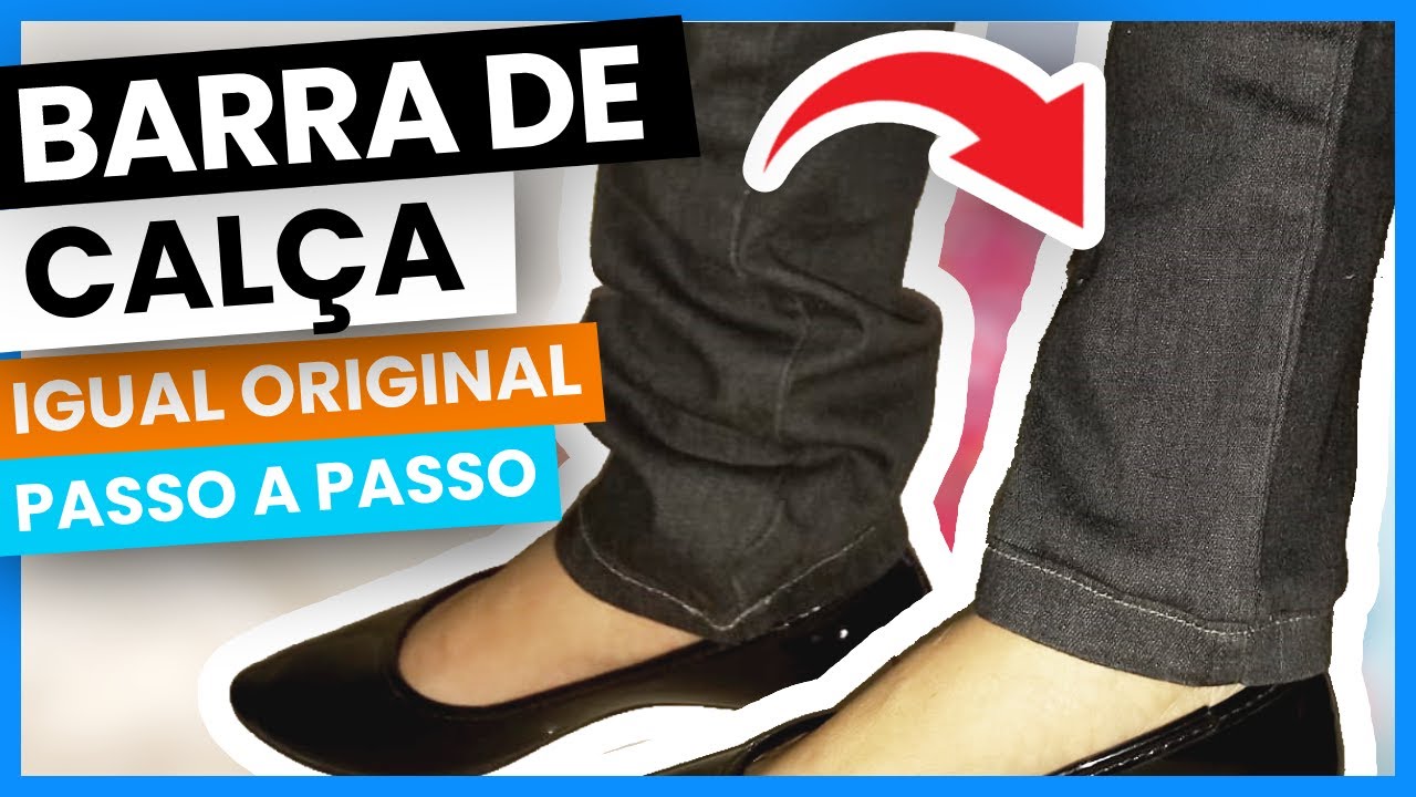Como fazer BARRA DE CALÇA JEANS igual original - Passo a passo - Guia da Costura