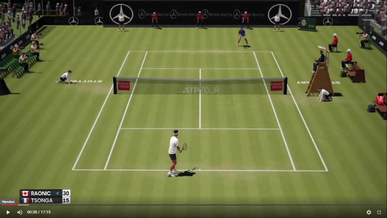 Milos Raonic vs Jo-Wilfried Tsonga - Stuttgart Open 2019 Mercedes Cup - AO Tennis (PS4)