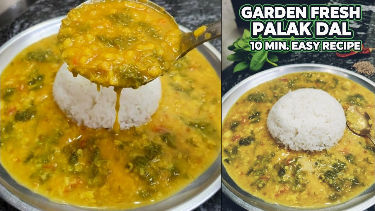 ​Garden Fresh Palak Dal Recipe | Jhatpat Banaye Tasty Dal Palak